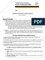 Dimensions and Principles of Curriculum Design