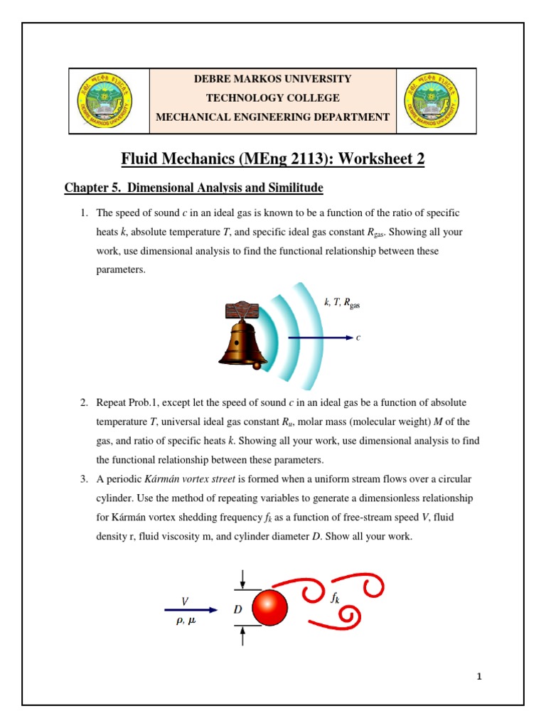 Fluid Mechanics Worksheet 2 PDF Nozzle Mach Number