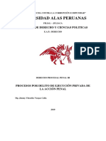 Delito de Ejecución Privada de La Acción Penal