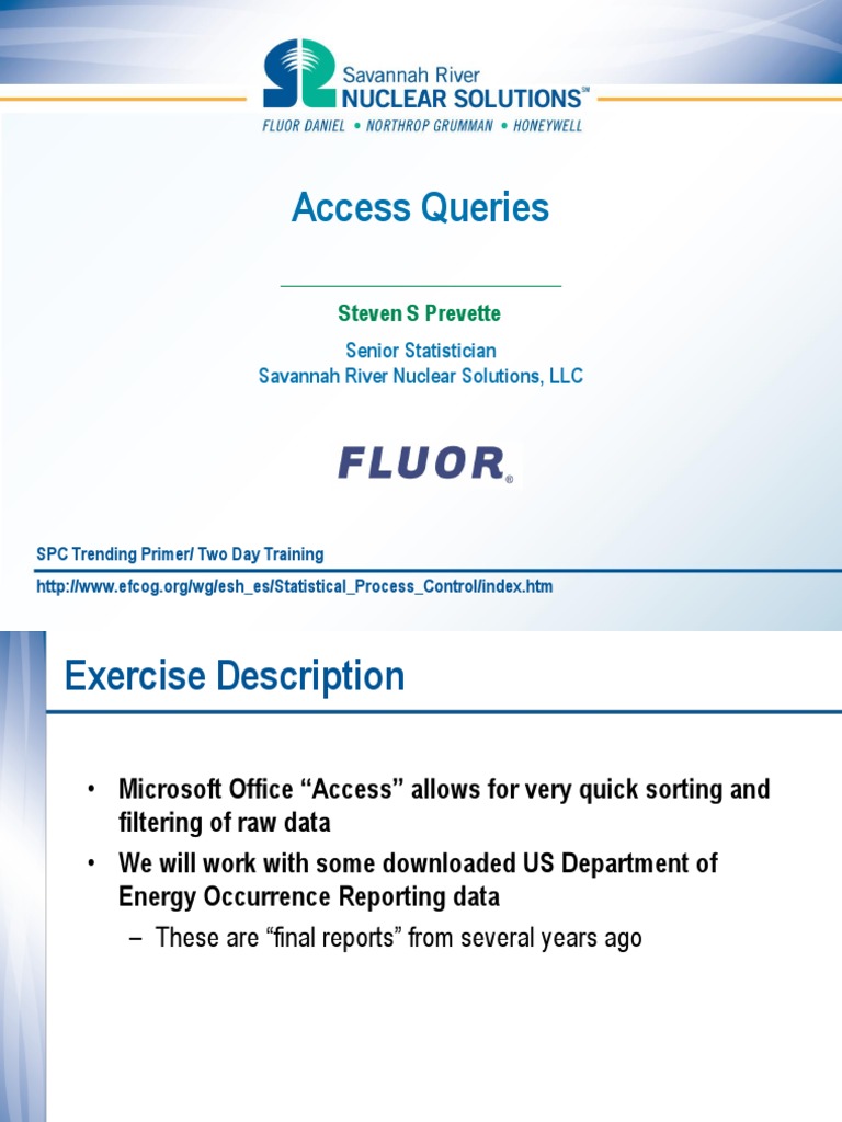 Access Queries Training for Data Analysis | PDF | Data | Computing