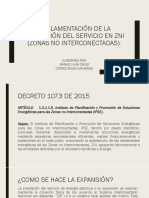 Reglamentación de La Prestación Del Servicio de Energía en ZNI (COLOMBIA)
