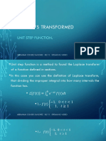 Laplace S Transformed: Unit Step Function