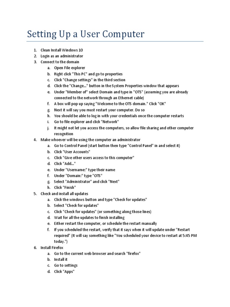 Windows 10 User Setup Guide | PDF | Double Click | Windows 10