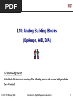 L10: Analog Building Blocks (Opamps, A/D, D/A)