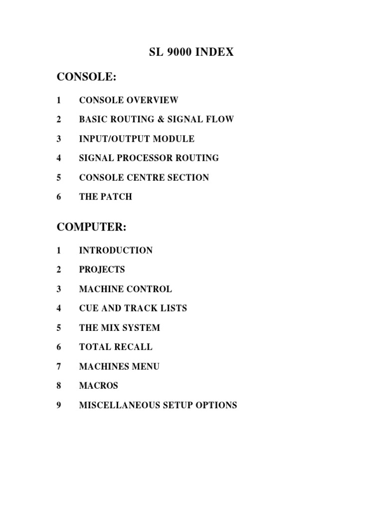 SSL-SL9000J-Series Console Operators Manual | PDF | Audio