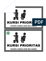 Kursi Pasien Prioritas