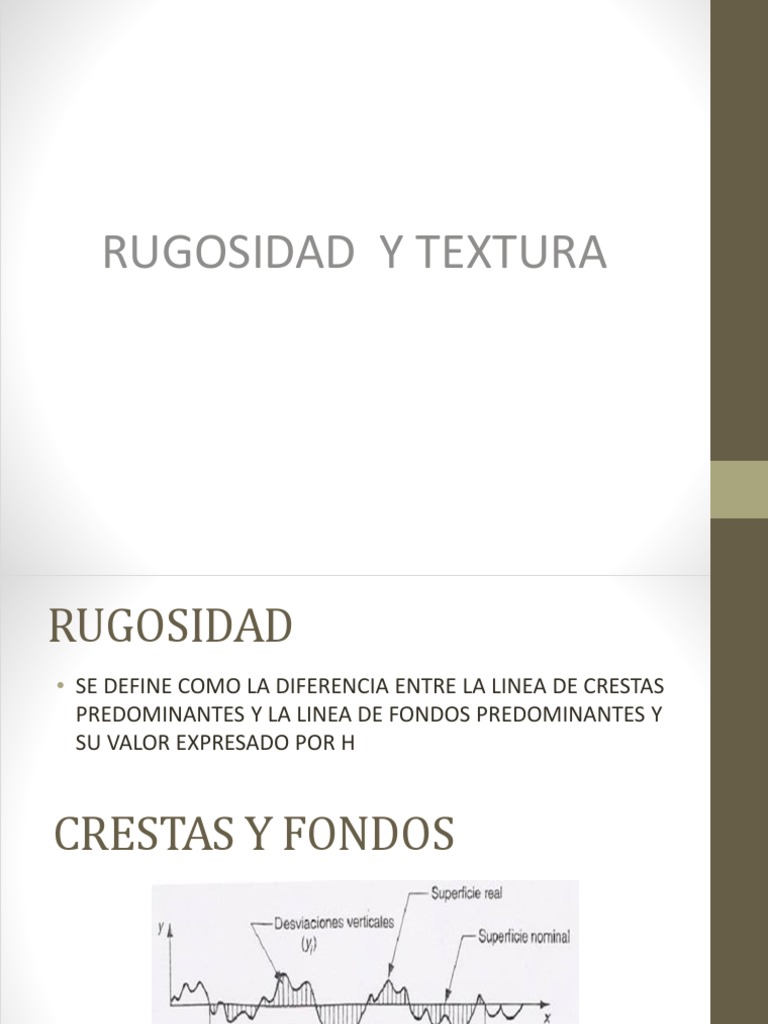 Rugosidad y Textura | PDF