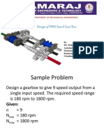 Design of NINE Speed Gear Box: Department of Mechanical Engineering