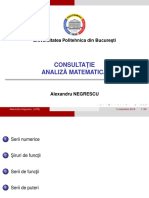 Consultat Ie Analiz A Matematic A: Universitatea Politehnica Din Bucures Ti