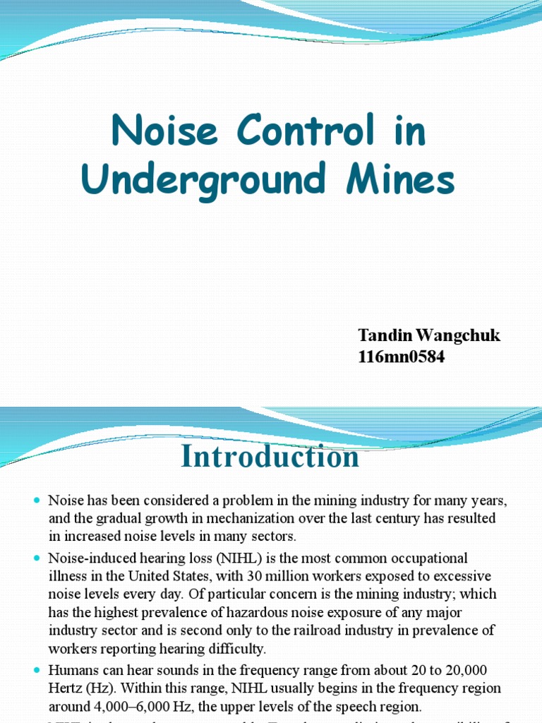Noise Control in Ug Mines - 116mn0584 | PDF | Noise | Hearing Loss
