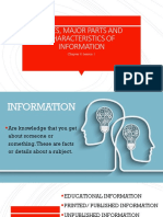 Types, Major Parts and Characteristics of Information: Chapter 6: Lesson 1