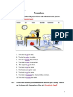 Date: Prepositions: Q. I Fill in The Blanks With Prepositions With Reference To The Picture