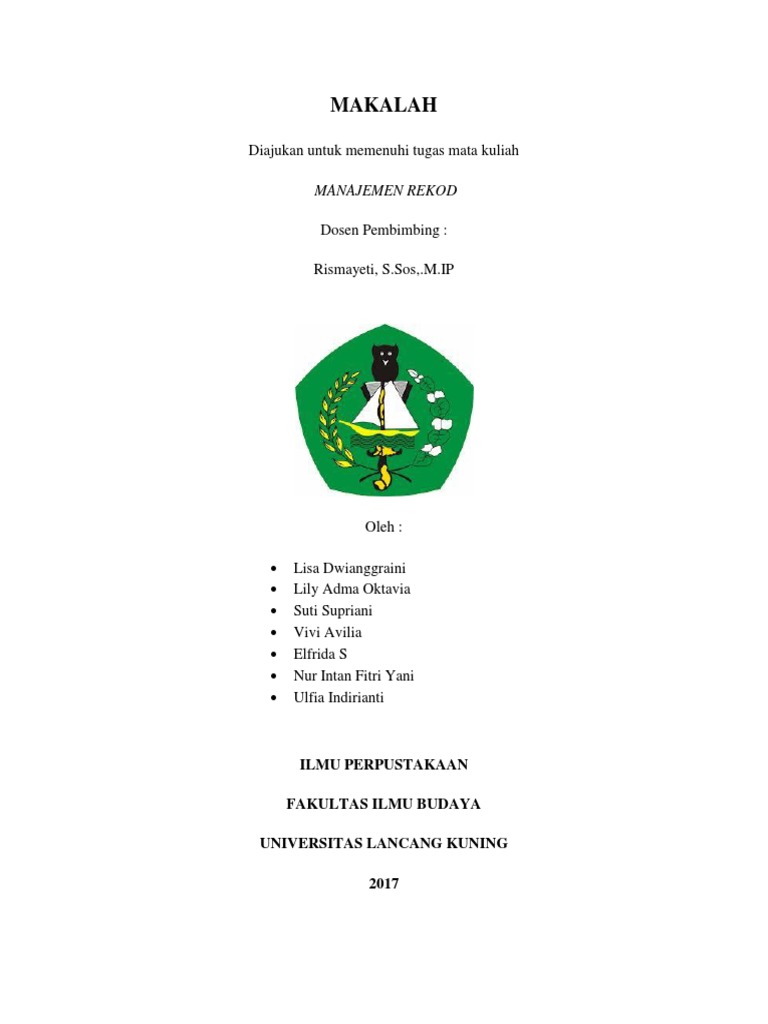 Manajemen Rekod Pdf