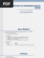 Algori̇tma Ve Programlamaya Gi̇ri̇ş PDF