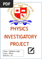 Investigatory Project of Physics