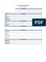 Case Documentation Format
