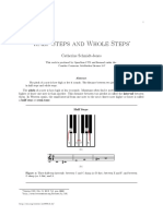 Half Steps and Whole Steps Worksheet