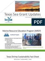 Texas Sea Grant Updates: Texas Shrimp Association, Fall Meeting Laura Picariello NOVEMBER 13, 2019 Brownsville, TX