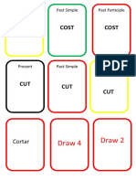 UNO CARD Game Irregular Verbs