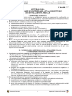 Proiect Metodologia de Organizare Şi Desfăşurare A Evaluării Finale Din Învăţămîntul Primar