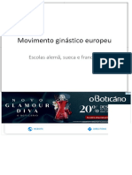 Movimento Ginástico Europeu. Escolas Alemã, Sueca e Francesa - PDF