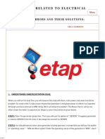 ETAP COMMON ERRORS AND THEIR SOLUTIONS.pdf