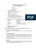Bachelor of Engineering: Suggested Format For Preparation of Project Report For