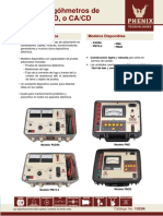 AC DC Hipot Megohmmeters (Espanol)