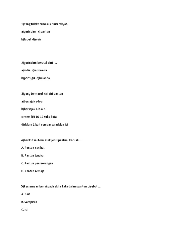 Puisi Rakyat Pdf