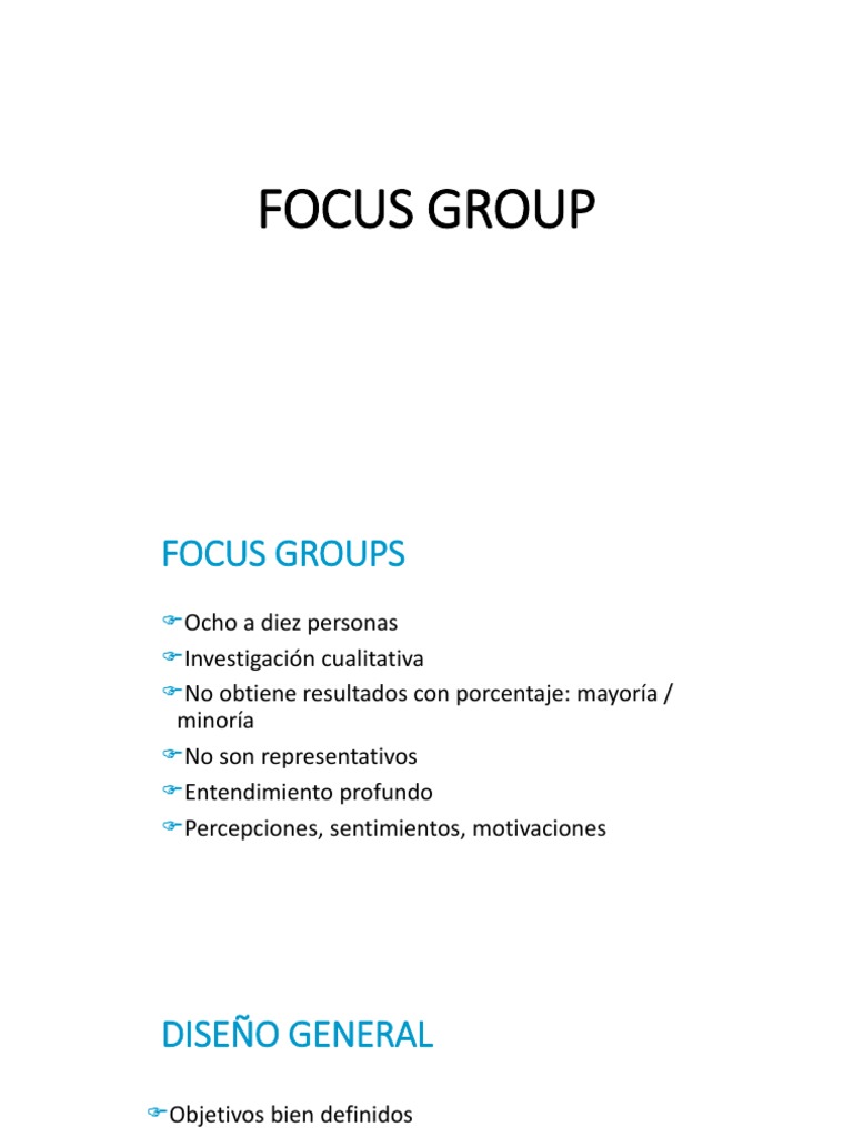 Guía Completa sobre Focus Groups | PDF | Grupo de enfoque | Estadísticas