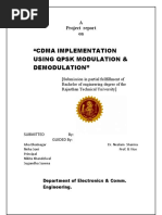 "Cdma Implementation Using QPSK Modulation & Demodulation": A Project Report On