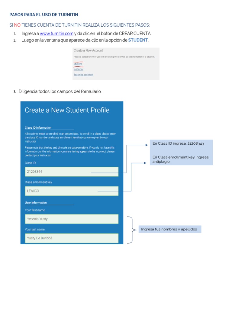 Guía para usar Turnitin paso a paso | PDF