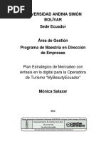 T 1331 Mba Salazar Plan Pdf Cadena De Valor Turismo