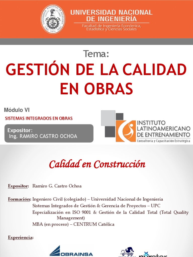 Gestion de Calidad en Obras | PDF | Gestión de la calidad | Iso 9000