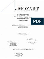 Mozart Piano Quartet in G Minor - Cello Part (Henle)