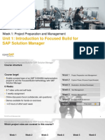 Unit 1: Introduction To Focused Build For SAP Solution Manager