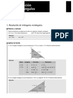 Matematicas Resueltos (Soluciones) de Triángulos 1º Bachillerato Nivel I