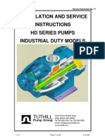 Installation and Service Instructions HD Series Pumps Industrial Duty Models