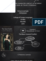 A Study On Main Character Conflict in The Great Gatsby Novel by F.scoot Fitzgerald