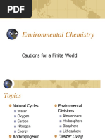 Environmental Chemistry: Cautions For A Finite World