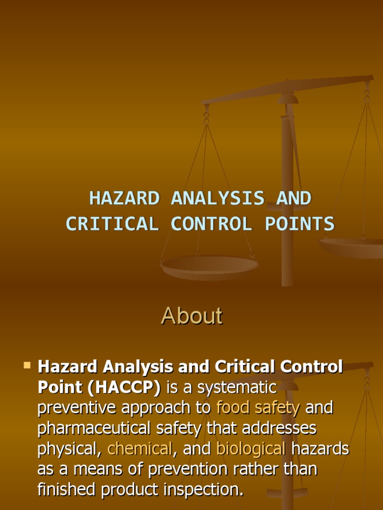 HACCP Overview and Key Principles | PDF | Hazard Analysis And Critical ...