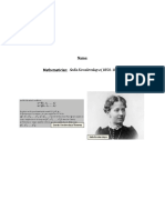 Hgo - 5-31-18 mgf1107 Mathematician Paper - Sofia Kovalevskaya