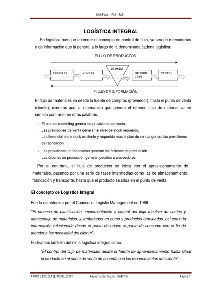 Logística Integral PDF | PDF | Logística | Planificación