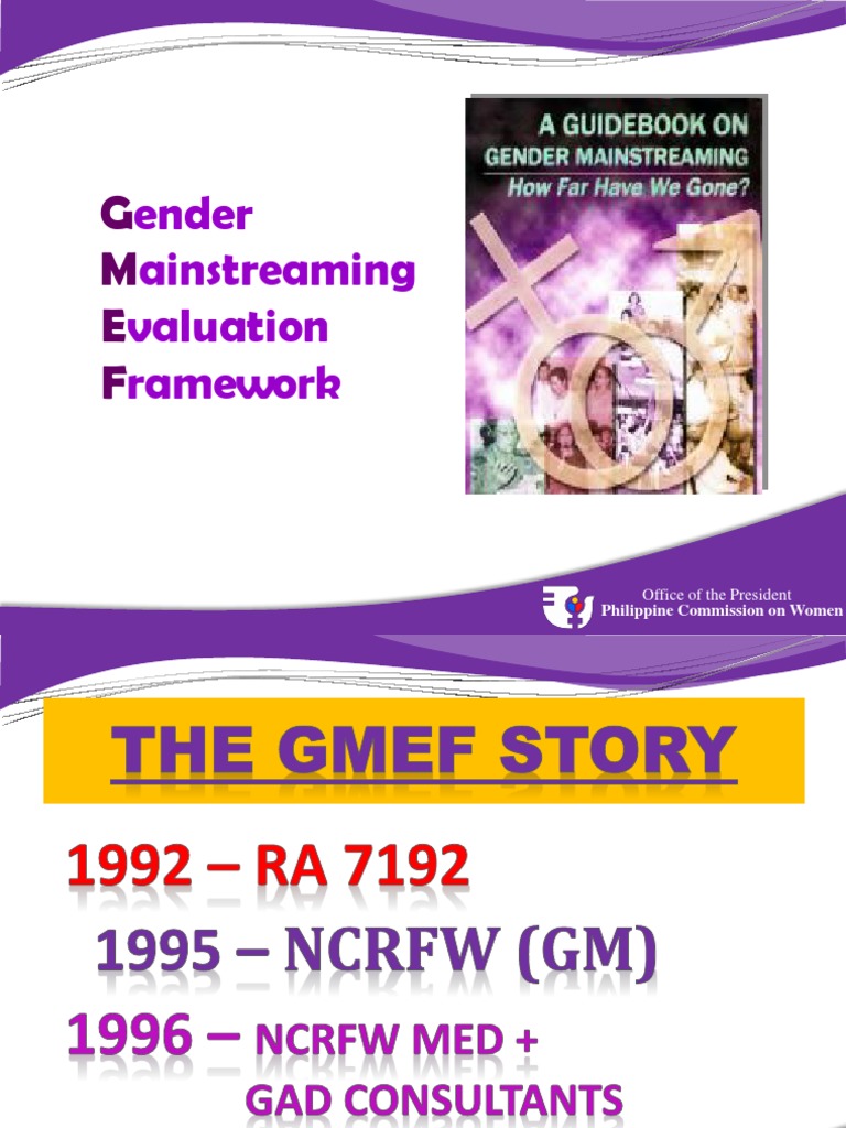 Gender Mainstreaming Eval N Framework Pdf Gender Mainstreaming Gender