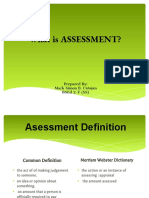 What Is Assessment?: Prepared By: Mark Simon B. Catajan Bsed 2-F (SS)
