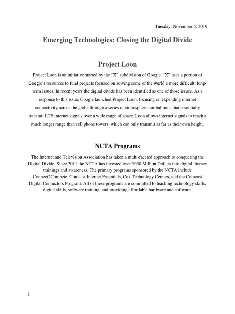Digital Divide Tech | PDF