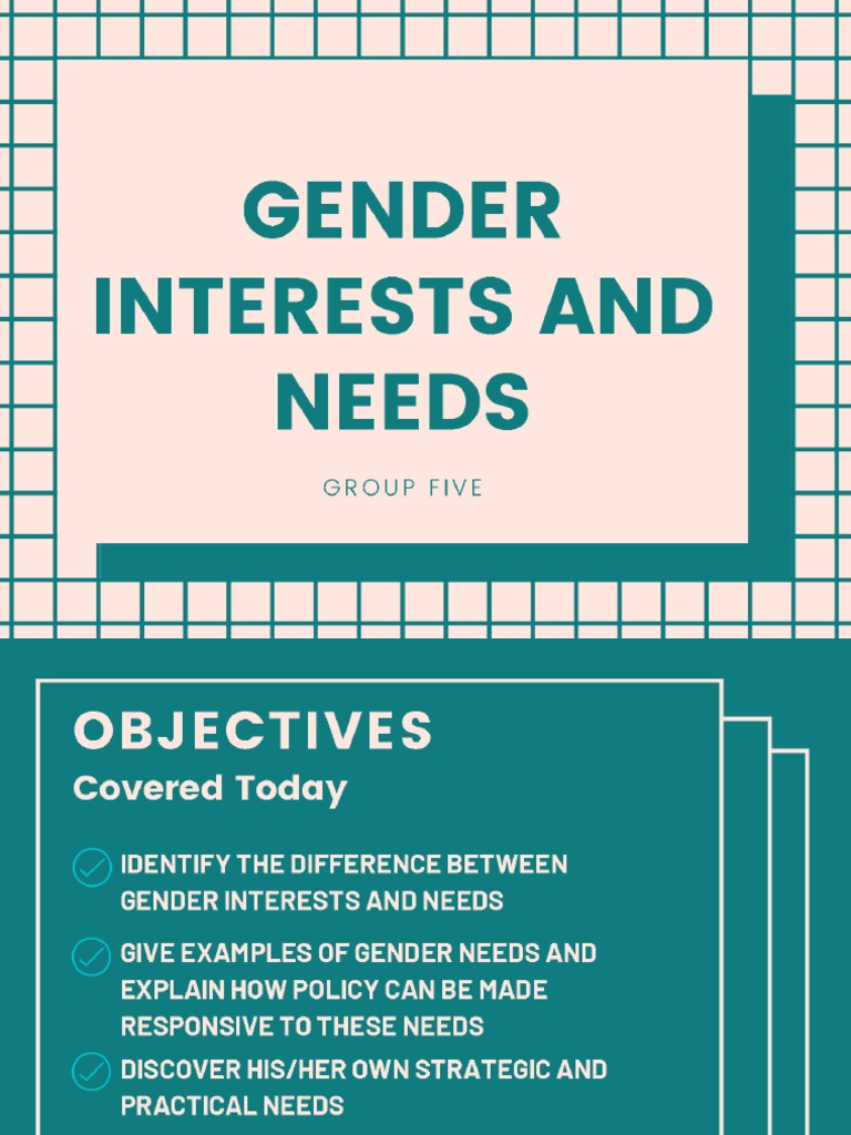 Gender Interests and Needs PDF | PDF