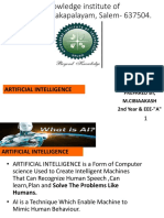 Artificial Intelligence: Prepared By, M.Cibiaakash 2nd Year & EEE-"A"