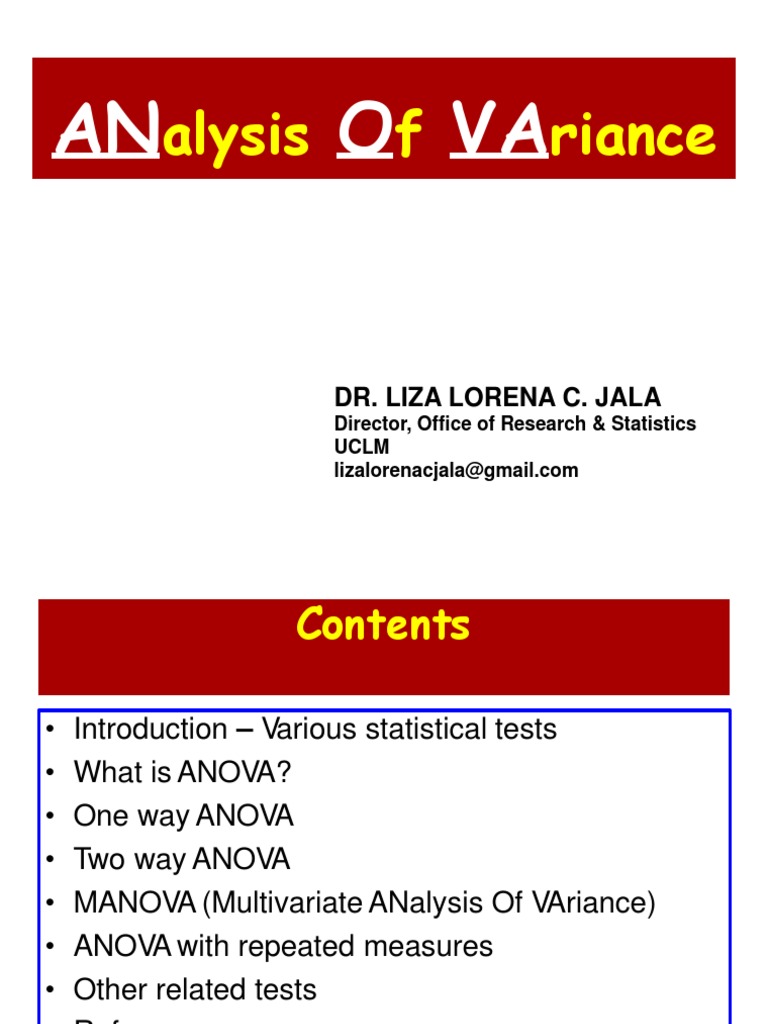Understanding ANOVA Techniques and Applications | PDF | Analysis Of ...