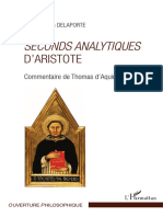 De AQUINO T. - Commentaire Des Second Analytiques d'Aristote